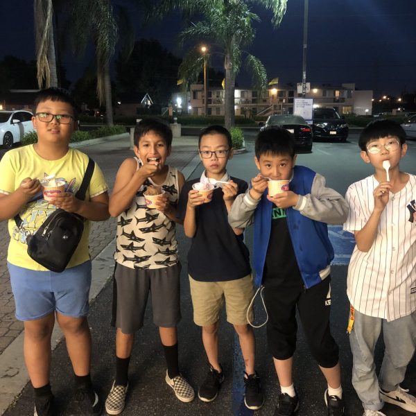 Young Boys Eating Ice Cream